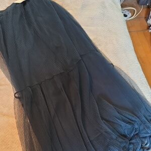 Black Tulle Maxi Skirt. 3x